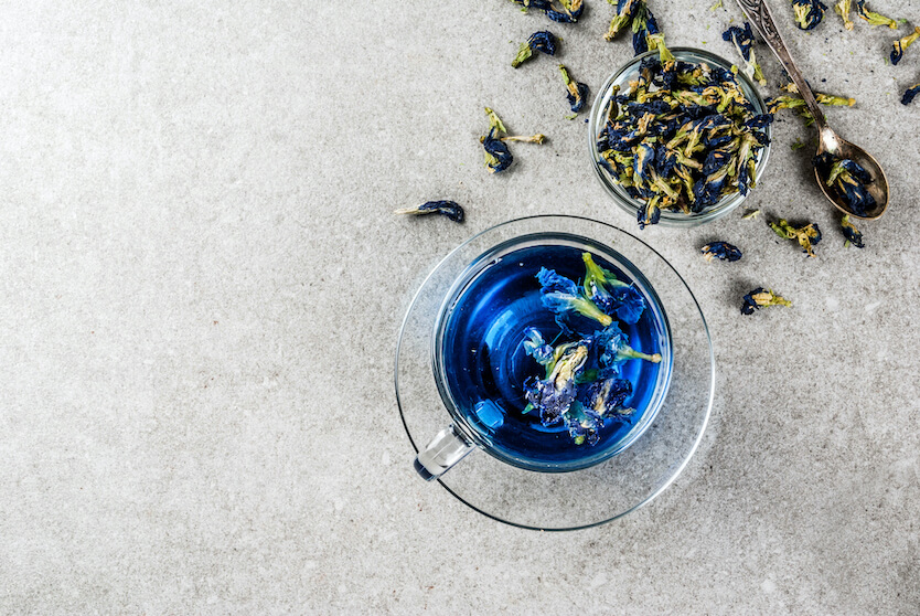 blue butterfly pea flower tea