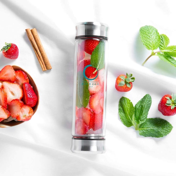 Pure Zen tea tumbler with infuser