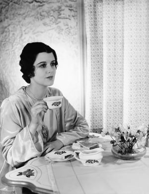 woman drinking tea